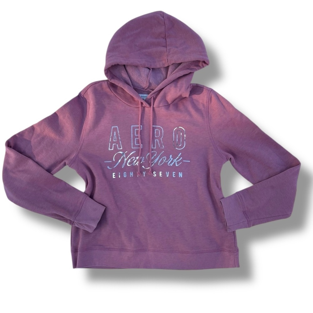 Aeropostale Dusty Rose Fleece Hoodie Size M